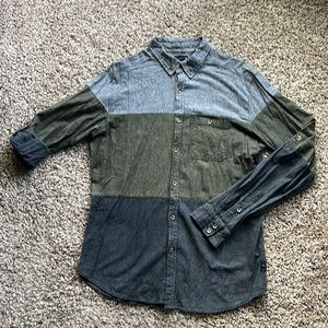 Ocean Current Men’s Button-Up Shirt, Size M